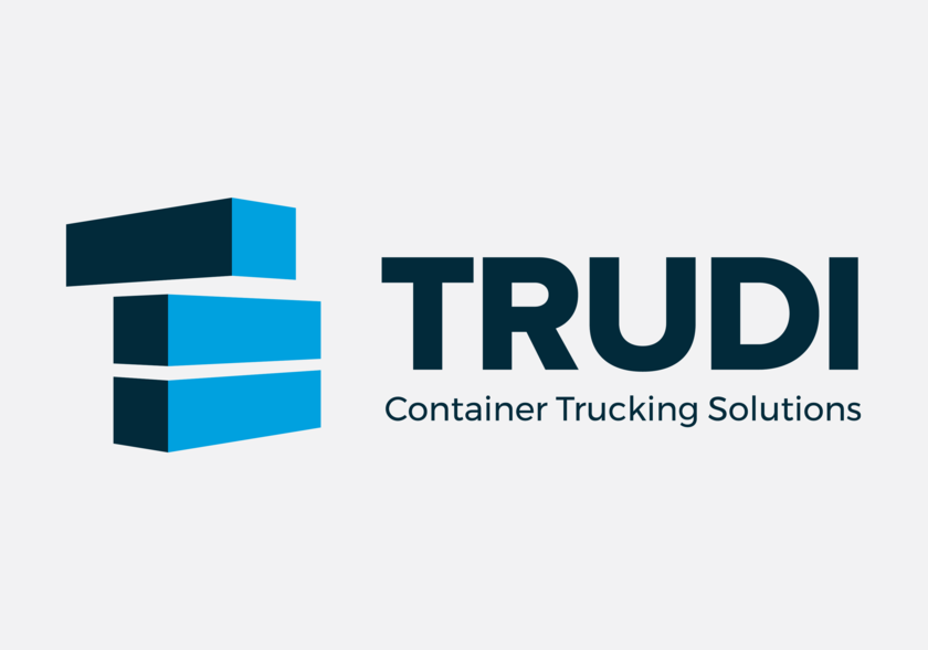 Hier sieht man das Logo von TRUDI Container Trucking Solutions.