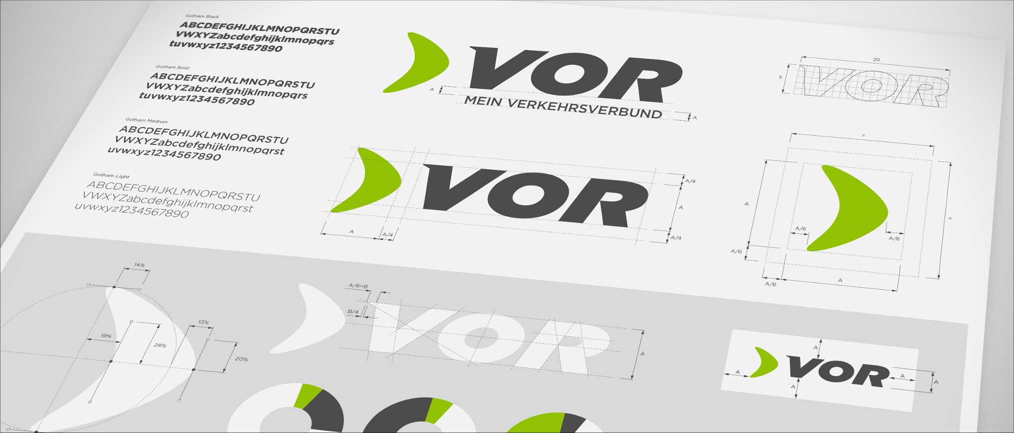 Detailansicht der Logogestaltung im Designguide von VOR