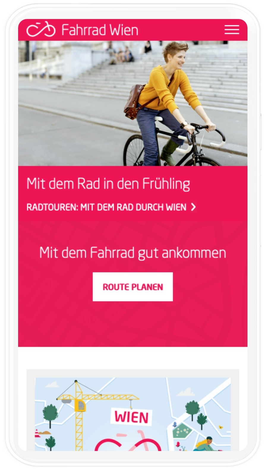 Fahrrad Seite Viewport der Mobiliätsagentur