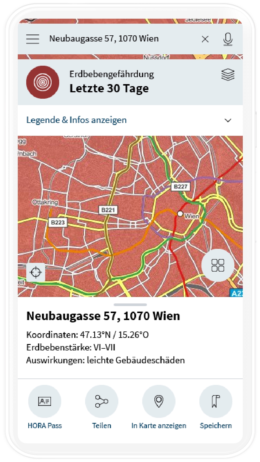 Das Interface des LFRZ auf einem mobilen Screen.