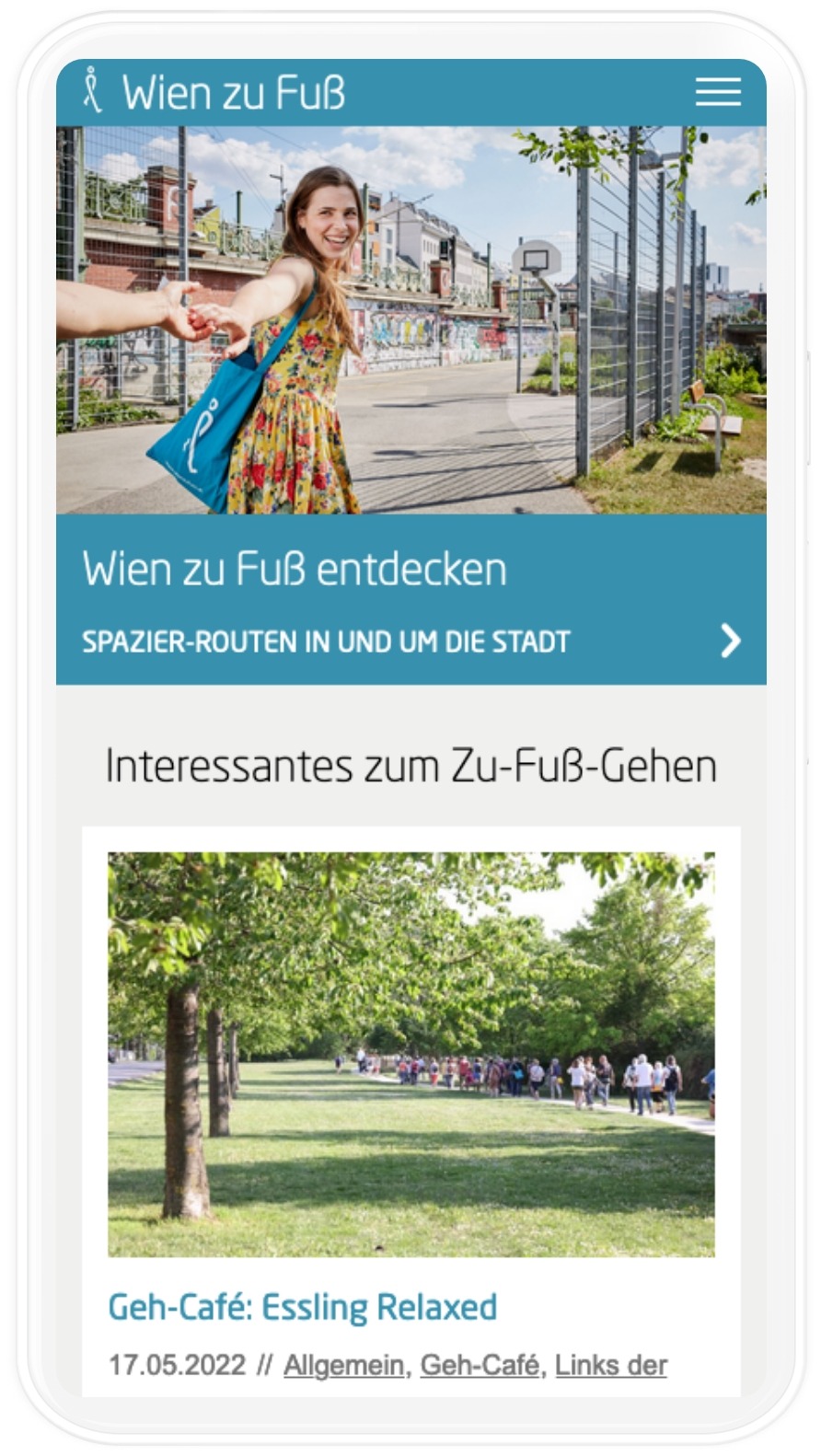 Zu Fuß Seite Viewport der Mobiliätsagentur