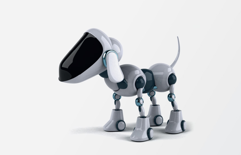 Ein futuristischer Roboter Hund