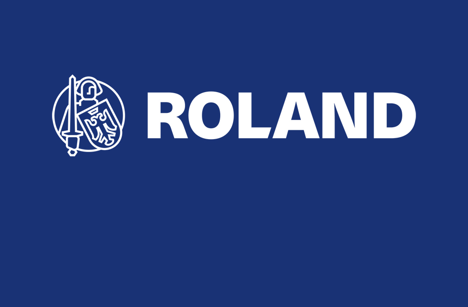 Logo der Roland Spedition auf blau